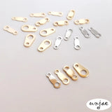 Double-Hole M Buckle for DIY Jewelry, 8-Shaped Opening, Color-Preserving
