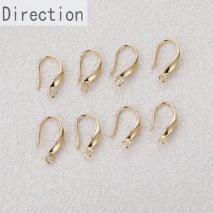 Gold-Plated Retro Earrings with Hanging Hooks DIY Accessories