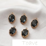 Retro Oval Large Rhinestone Edging DIY Earrings Hairpin Pendant