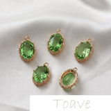 Retro Oval Large Rhinestone Edging DIY Earrings Hairpin Pendant