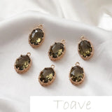 Retro Oval Large Rhinestone Edging DIY Earrings Hairpin Pendant