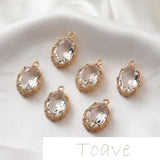 Retro Oval Large Rhinestone Edging DIY Earrings Hairpin Pendant