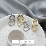 Color-preserving double ring earrings DIY material