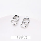 Color-preserving double ring earrings DIY material