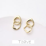 Color-preserving double ring earrings DIY material