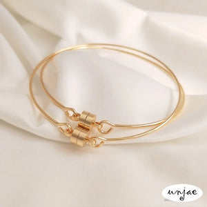 Gold-Clad Magnet Buckle Round Bracelet DIY Material