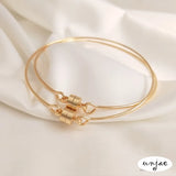 Gold-Clad Magnet Buckle Round Bracelet DIY Material