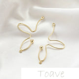 Color-Preserving Plated Petal Earring Pendants 6pcs