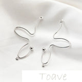 Color-Preserving Plated Petal Earring Pendants 6pcs