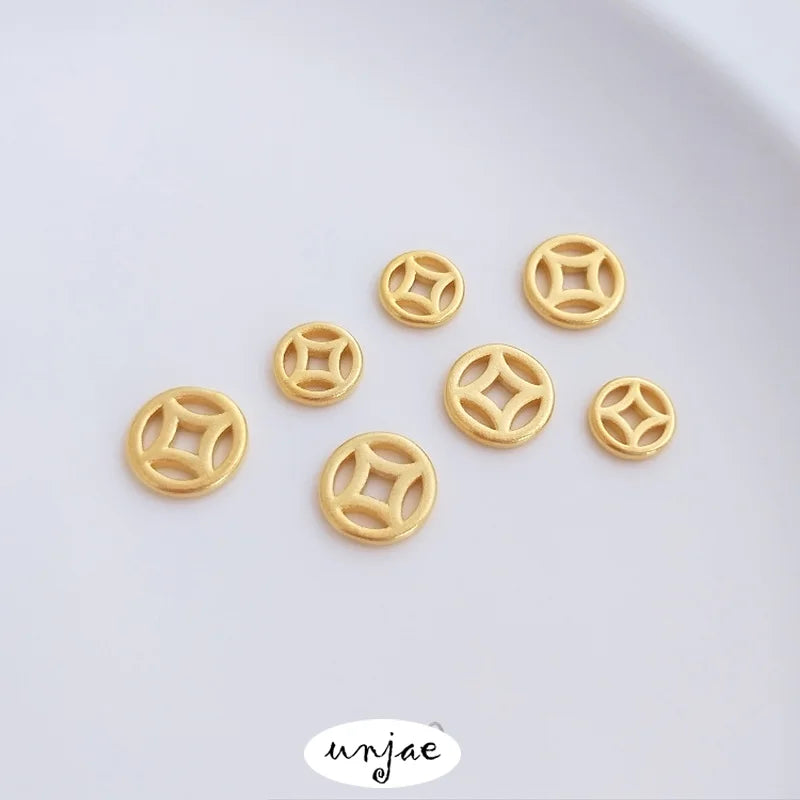 Sand Copper Coin Bracelet Connector DIY Jewelry Pendant