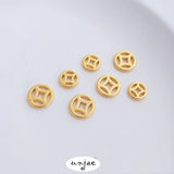 Sand Copper Coin Bracelet Connector DIY Jewelry Pendant