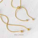 Snakebone Chain Pull-out Adjustable Necklace Bracelet Anklet