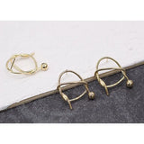 Color-protected Copper Twisted Earrings DIY Jewelry 2pcs