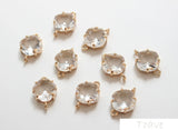 Color-Retaining Hanging Plated Double Diamond Pendant DIY Material