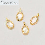 18k Baroque Oval Shell Pendant for DIY Jewelry Making