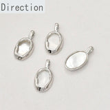 18k Baroque Oval Shell Pendant for DIY Jewelry Making
