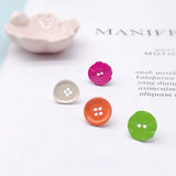 Sweet Button Earrings Korea Hyuna Girl Irregular Earrings