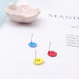 Sweet Button Earrings Korea Hyuna Girl Irregular Earrings