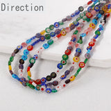 1000 Colored Glass Flowers Oblate Glass Beads Loose Beads DIY Bracelet Necklace