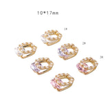 Zircon Copper Plating Pendant DIY Jewelry Material 2pcs