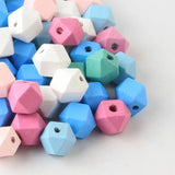 12mm 50pcs Natural Wooden Cube Beads Mix for DIY Jewelry Making