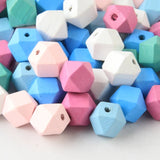 12mm 50pcs Natural Wooden Cube Beads Mix for DIY Jewelry Making