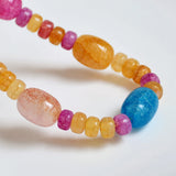 Beaded Necklace Snow Crystal Agate Bohemian Jewelry
