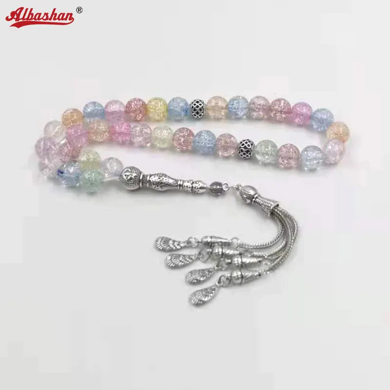 Colored Crystal Tasbih Islamic Bracelet Accessories Jewelry 33 Beads