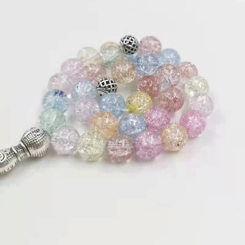 Colored Crystal Tasbih Islamic Bracelet Accessories Jewelry 33 Beads