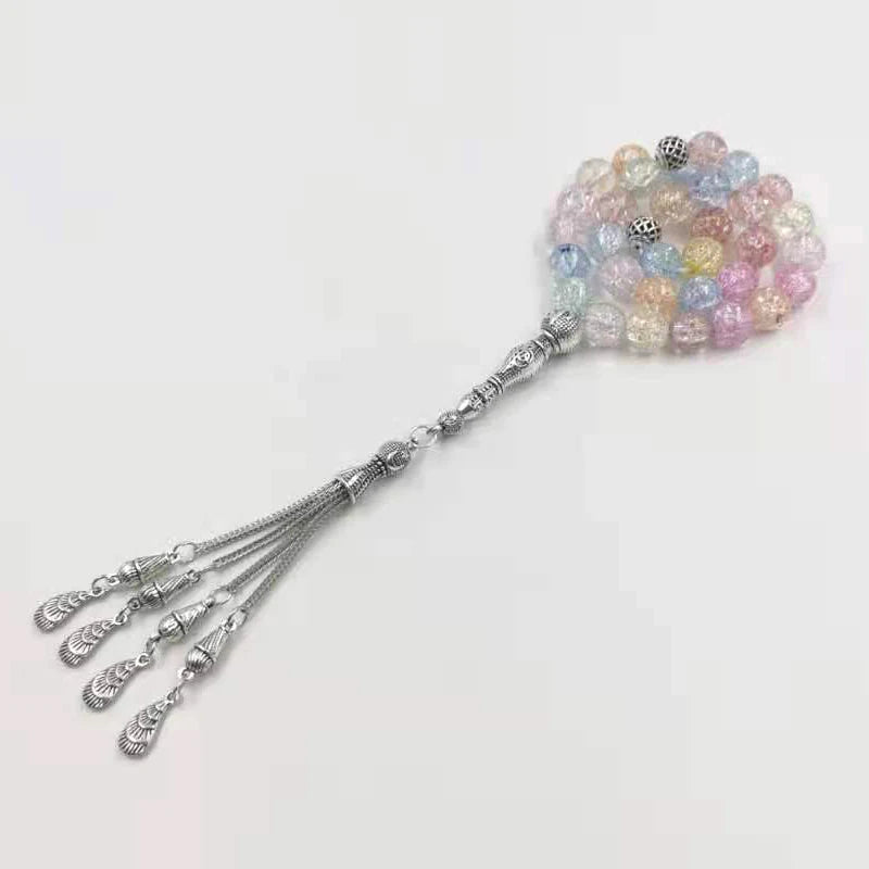 Colored Crystal Tasbih Islamic Bracelet Accessories Jewelry 33 Beads