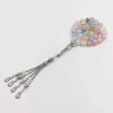 Colored Crystal Tasbih Islamic Bracelet Accessories Jewelry 33 Beads