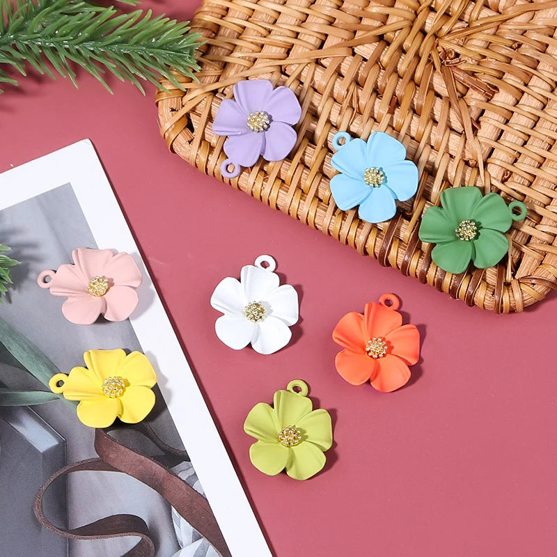 Summer Flower Pendant DIY Alloy Jewelry Making Accessories