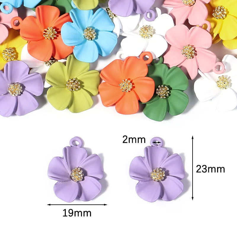 Summer Flower Pendant DIY Alloy Jewelry Making Accessories