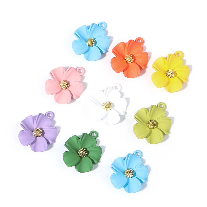 Summer Flower Pendant DIY Alloy Jewelry Making Accessories