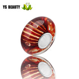 Colorful Foil Inlaid Zircon 925 Silver Bracelet Beads