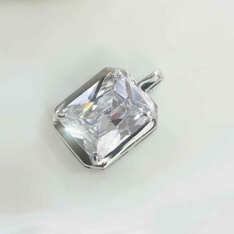 Gemstone Women's Pendant Platinum Zircon