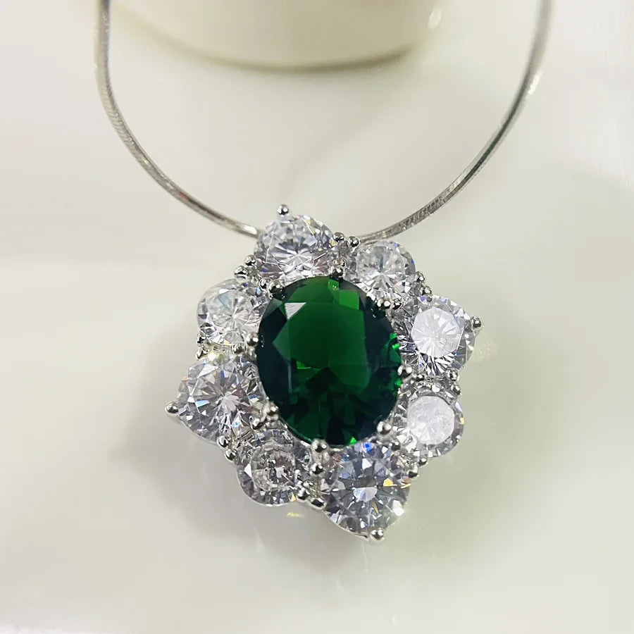 Multi-Color Zircon Women's Trench Air Pendant