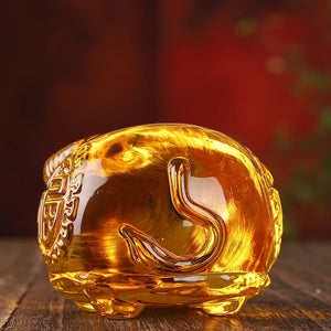 Colored Glaze Zodiac Ox Lucky Decoration