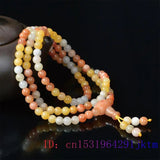 Men's Colored Jade Bead Bracelet Amulet Jewelry