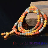Men's Colored Jade Bead Bracelet Amulet Jewelry