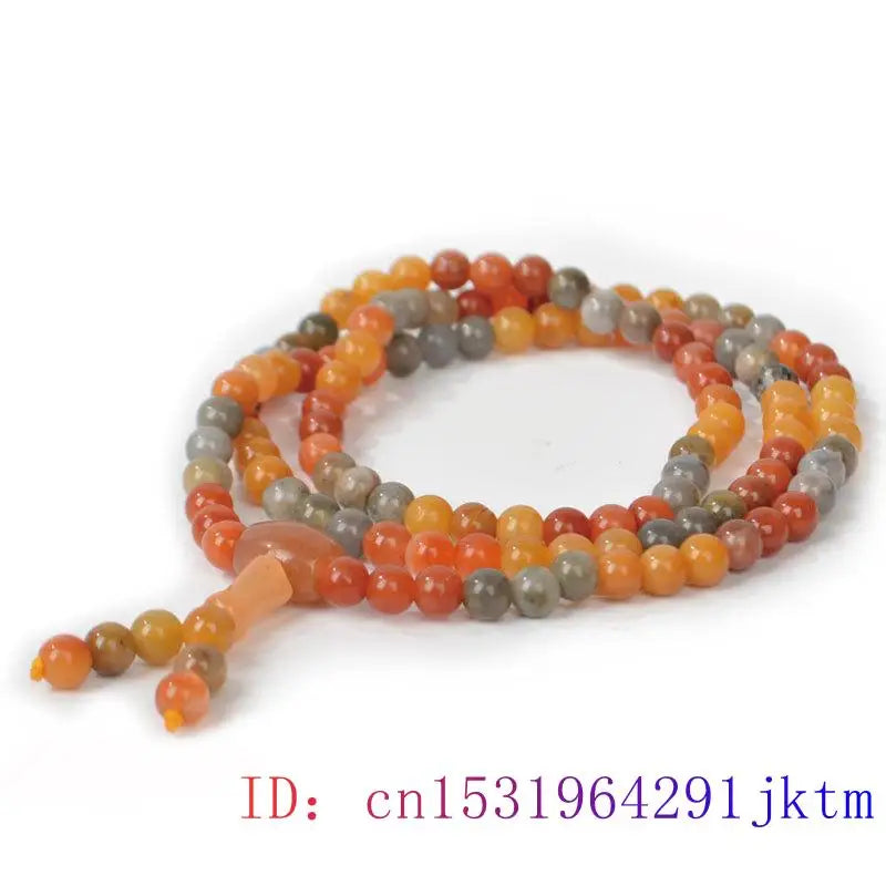 Men's Colored Jade Bead Bracelet Amulet Jewelry