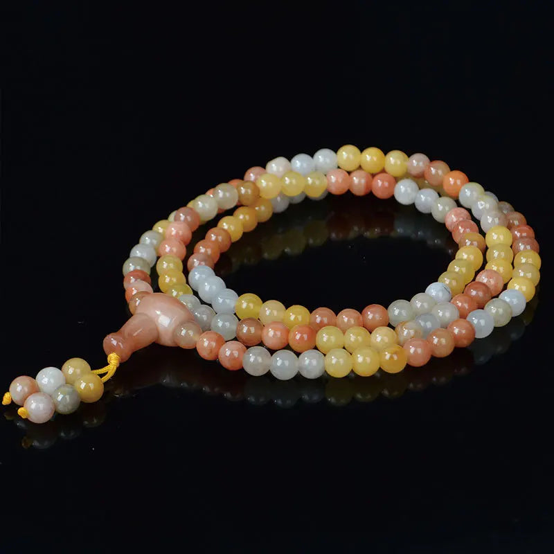 Men's Colored Jade Bead Bracelet Amulet Jewelry