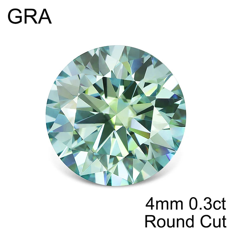 Green Loose Moissanite Stones 0.3-20ct Fine Jewelry Round Oval Pear Emerald
