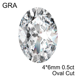 0.5-15ct Pink Green Loose Moissanite Stones Oval Cut Lab Grown Diamonds