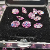 0.5-15ct Pink Green Loose Moissanite Stones Oval Cut Lab Grown Diamonds