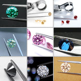 Colored Loose Moissanite Stones 0.5-20ct Pink Green Yellow Moissanites