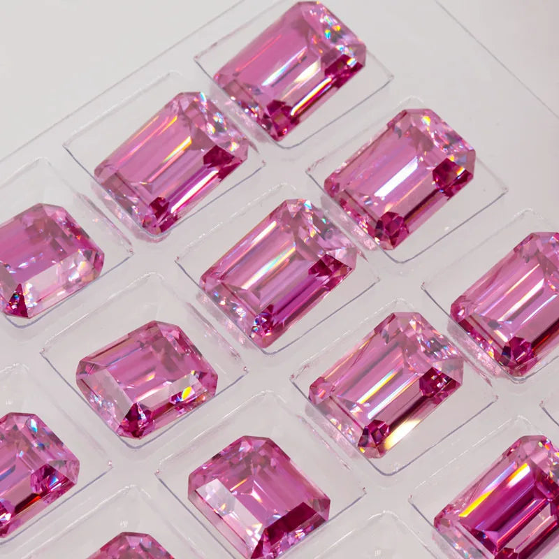 0.5-20ct Colored Loose Moissanite Stones Pink Green Yellow
