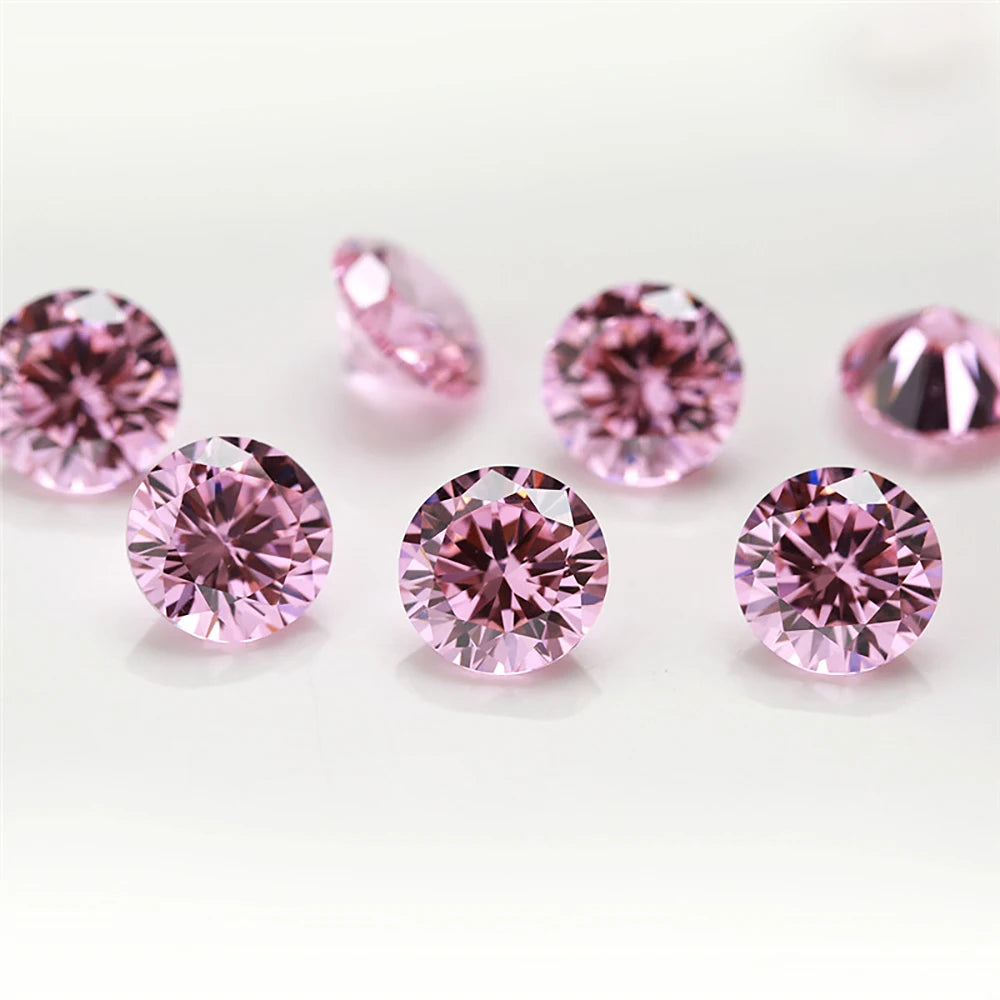 0.5-3CT Colored Loose Moissanite Stones Pink Green Beads Brilliant Cut