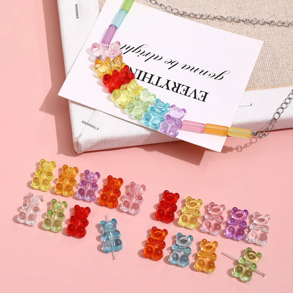 Colorful Bear Soft Candy Bead DIY Accessories Material