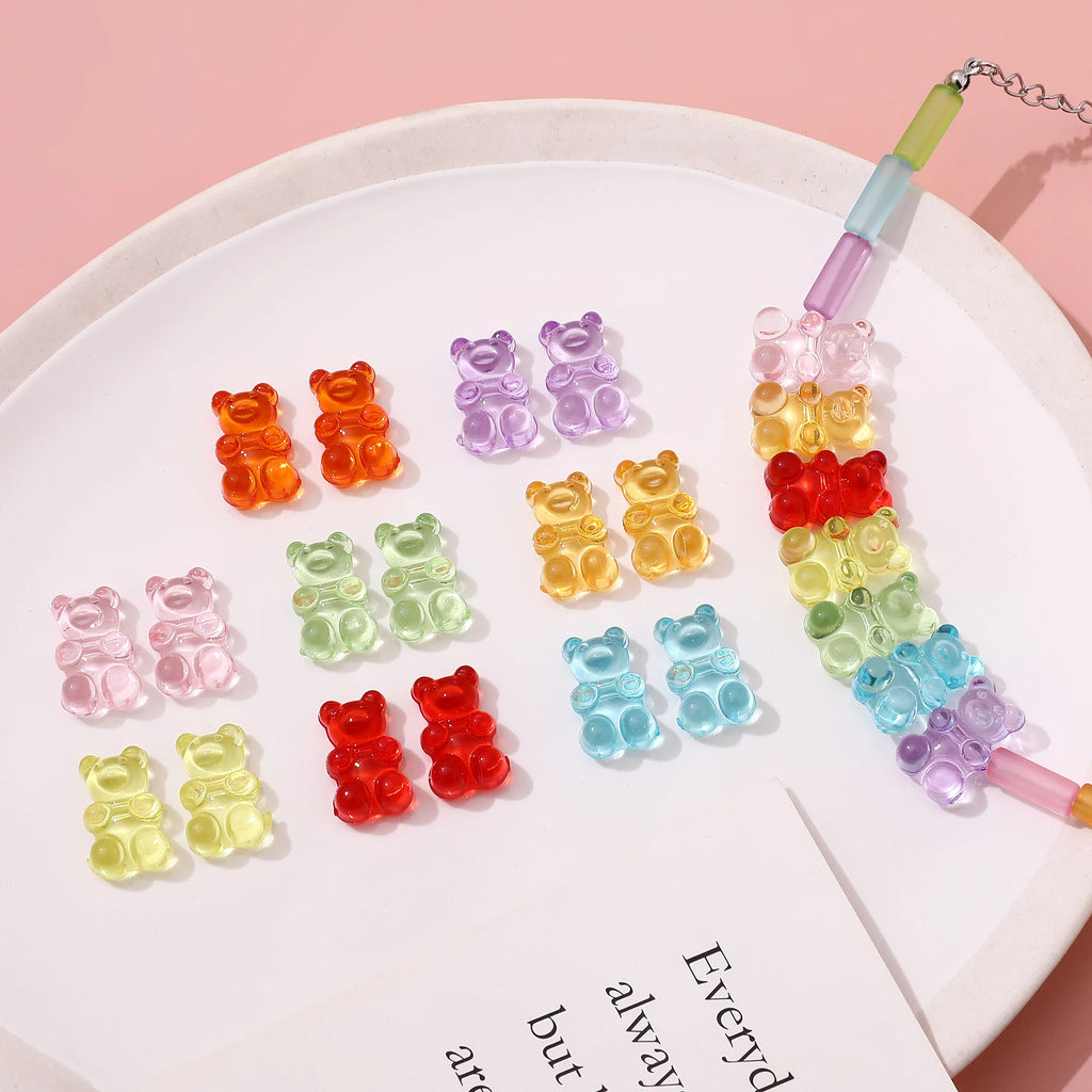 Colorful Bear Soft Candy Bead DIY Accessories Material